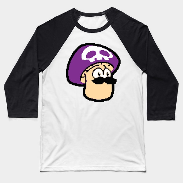 ShroomDood (Pixel/Poison) Baseball T-Shirt by ArtofJMS